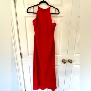Full Length Badgley Mischka Dress - Red, Size 4